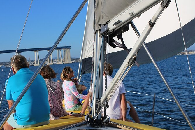2.5 Hour Private Sunset Sailing Tour in San Diego up to 12 guests - Seaport Village along the side: watching the shore wake up
