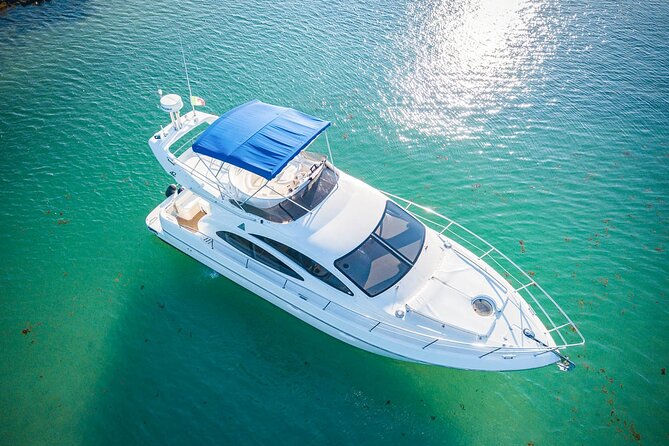 5H 42' Azimut Yacht All-Inclusive from Tulum & Playa del Carmen. - Starting from Puerto Aventuras: what the morning setup looks like
