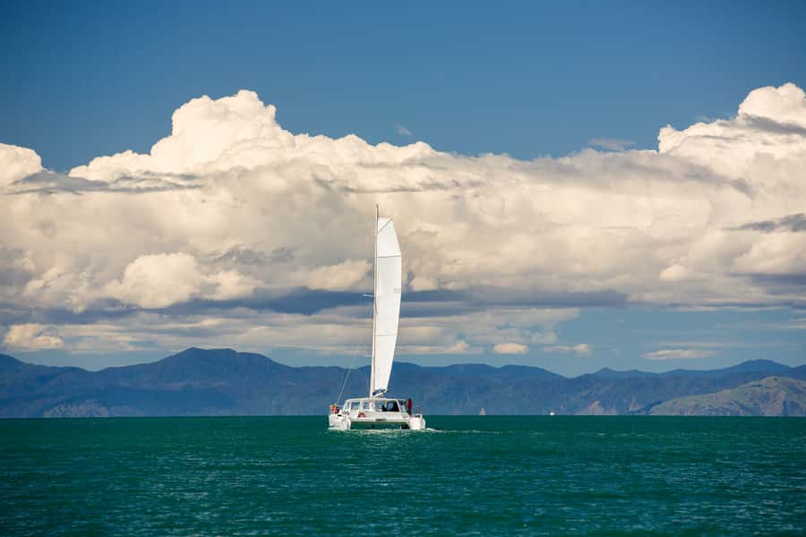 Abel Tasman National Park: Sailing and Self-Guided Walk - Boarding the catamaran at Kaiteriteri: what the 2.5 hours really gives you