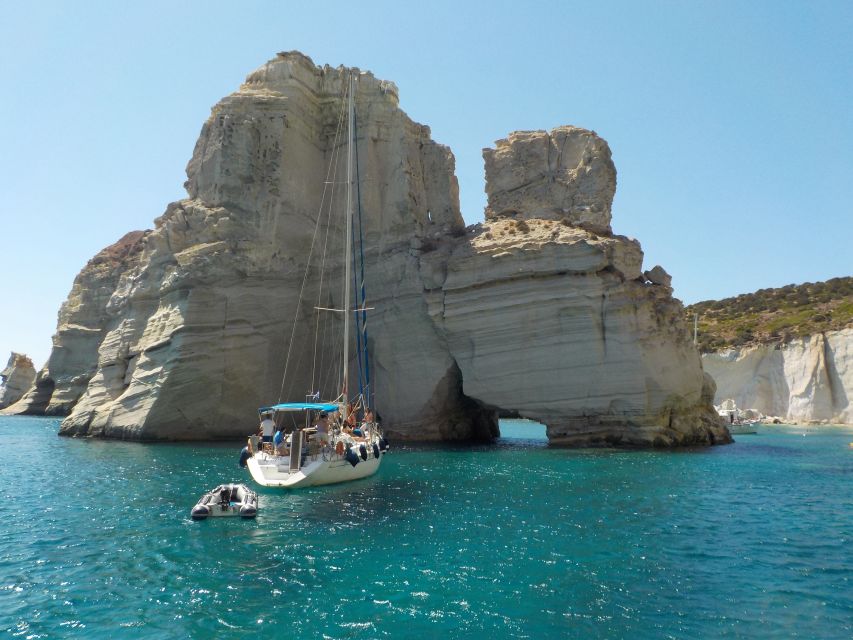 Adamantas: Milos Sightseeing Sailboat Cruise - Kleftiko Caves by Dinghy: Old-Pirate Lair Vibes and Lunch on the Sea
