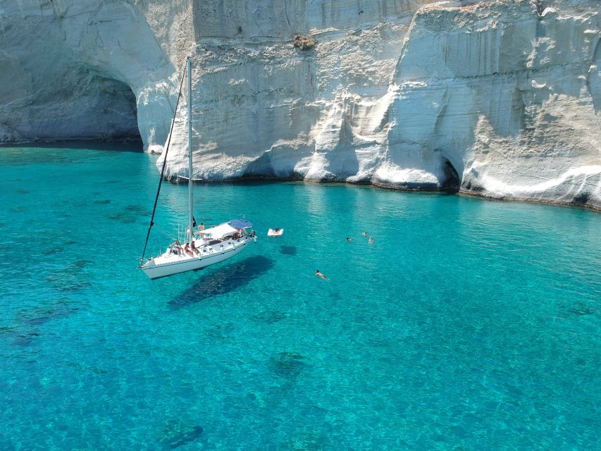 Adamantas: Milos Sightseeing Sailboat Cruise - Agios Dimitrios: The Quiet Final Swim and the View Back Toward Plaka