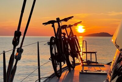 Adventure Sailing 4 Night Dubrovnik Cruise on the Huck Finn Cat - Elaphiti Islands on Day 2: Kolocep swim, then Sipan at anchor