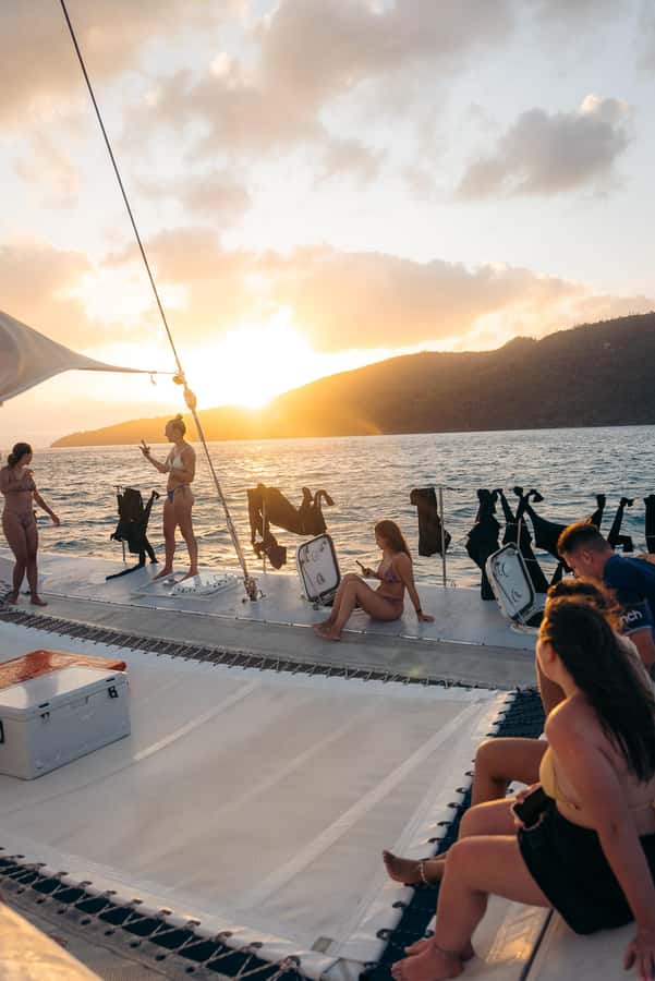 Airlie Beach: 2-Day Whitsunday Islands Sailing Snorkel Tour - Nights under the stars: blue lights, Milky Way views, and sleeping options