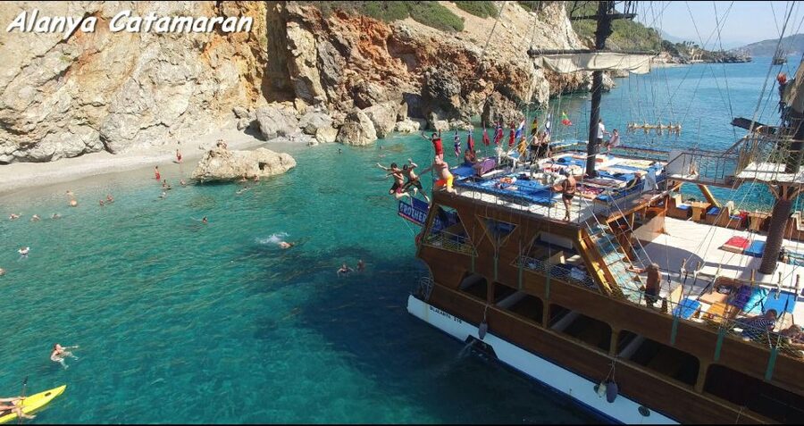 Alanya: Catamaran Boat Trip with Swim Stops and Sunbathing - Pirates, Lovers, Phosphorus, and Devil’s Cave: What You Actually See