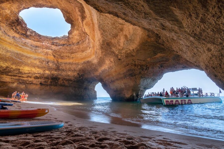 Albufeira: Caves and Coastline Catamaran Cruise to Benagil - Getting On Board at Marina de Albufeira (and What You Should Bring)