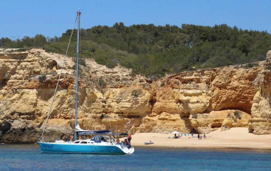 Albufeira: Sailing Boat Cruise BBQ & Open Bar on the Beach - Albufeira Marina meeting point and what to bring