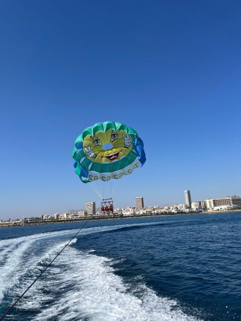 Alicante: Parasailing and Boat Ride - Getting set up at Marmarela Water Sports Centre