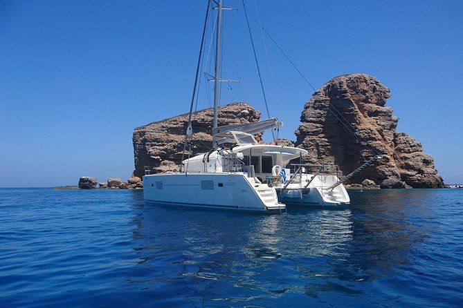 All-Inclusive Catamaran Day Cruise - The sea-day route: Naxos swim coves, possible Paros stop, and last fun moments