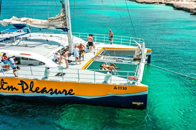 Aruba Afternoon Snorkel Sail aboard Palm Pleasure Catamaran - Open bar, snacks, and the boat comfort that makes it feel easy
