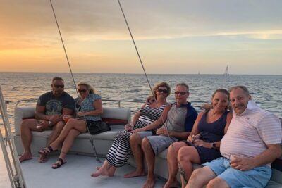 Aruba Happy Hour Sunset Sail with Savory Bites and Cocktails - Getting there: Palm Beach Holiday Inn area and the shuttle boat transfer