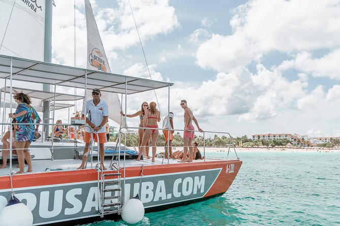 Aruba Happy Hour Sunset Sail with Savory Bites and Cocktails - Seating and comfort on a 40-foot trimaran: sun, shade, and real privacy