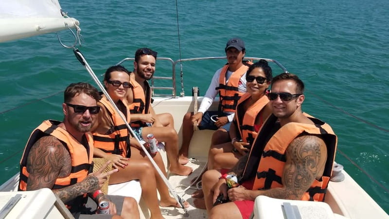 Bacalar: Group Sailing Trip with Swimming and Drinks - Sailing Bacalar Lagoon on a small sustainable sailboat