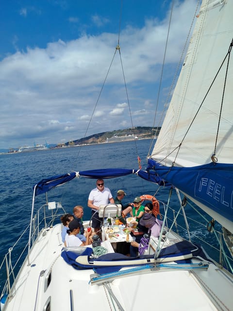Barcelona Badalona : Sailboat Tour, Snacks, Drinks, Swimming - Swimming break: when the sea cooperates (and when it doesn’t)