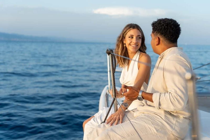 Barcelona: Catamaran Cruise w/ Sailing, Wine, & Tapa - Wine and Tapa on Board: Local Flavors With Sea Views