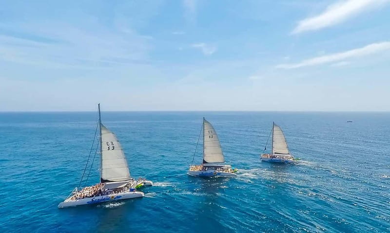 Barcelona: Catamaran Party Cruise with BBQ Meal - Picking the right departure: BBQ, snack-only, or TARDEO