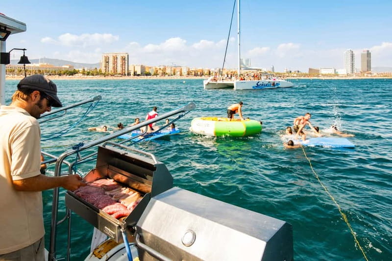 Barcelona: Catamaran Party Cruise with BBQ Meal - Swimming in the Mediterranean: the fun part, plus the practical rules