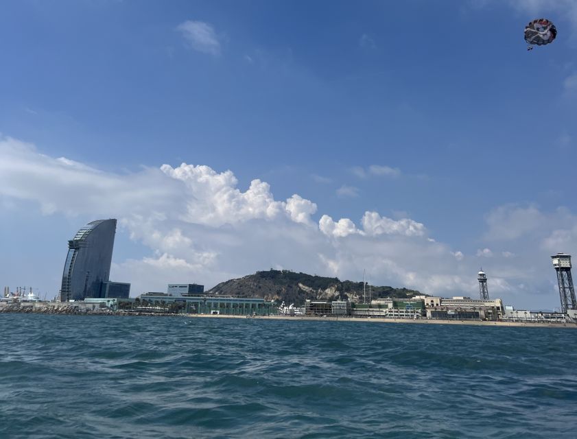 Barcelona: Guided Parasailing Experience - On the Speedboat: Feel the Pull of the Motor