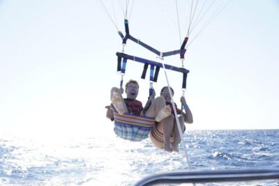 Barcelona: Parasailing with 360º Panoramic Skyline Views - Meeting at JetScoot Port Fòrum and getting your harness fit right