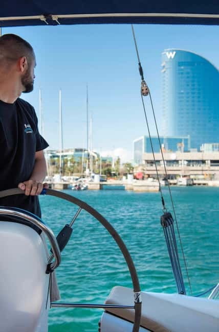 Barcelona: Sailing Tour with Young Local Captain & Drinks - The viewpoint stop: photo moment, wine/cava, and time to swim