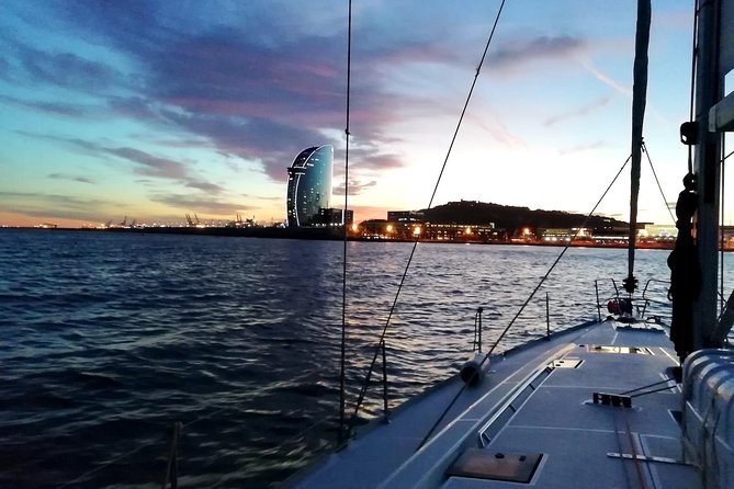 Barcelona Sunset Sailing Cruise from Port Olímpic with Open Bar - Inside Port Olímpic first: the 1992 whale and sheltered sailing