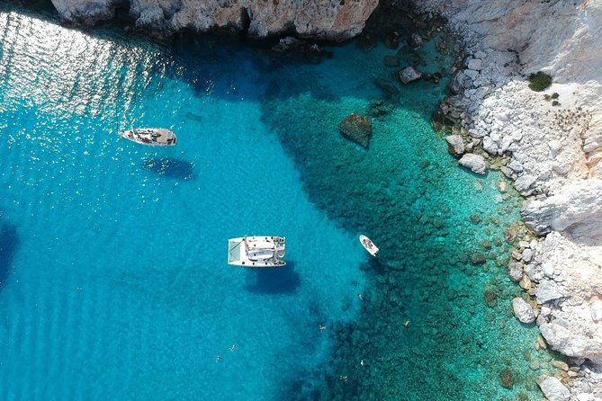 Best of Milos and Poliegos Catamaran snorkelling Cruise with BBQ - Poliegos at Galazia Nera: Blue Lagoon time you will actually remember