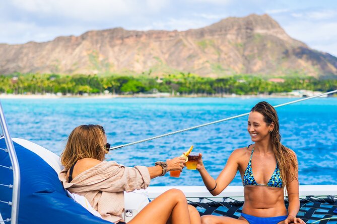 Board from Waikiki Beach for Aloha Hour Sail on Hāwea Catamaran - Hawea Catamaran Comfort: A 50-foot Boat Built for Relaxing