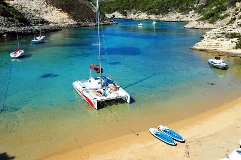 Bonifacio: Catamaran trip with snorkeling at the Lavezzi Islands - The First Stop: Lavezzi Islands Time for Swimming, Snorkeling, and SUP