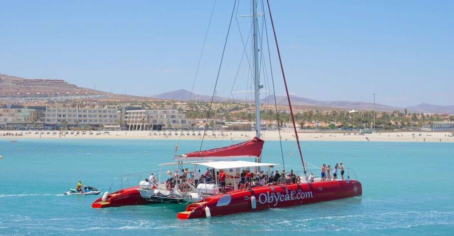 Caleta de Fuste: Catamaran Sailing Experience - The 4-hour flow: Caleta de Fuste Marina to anchored swim time