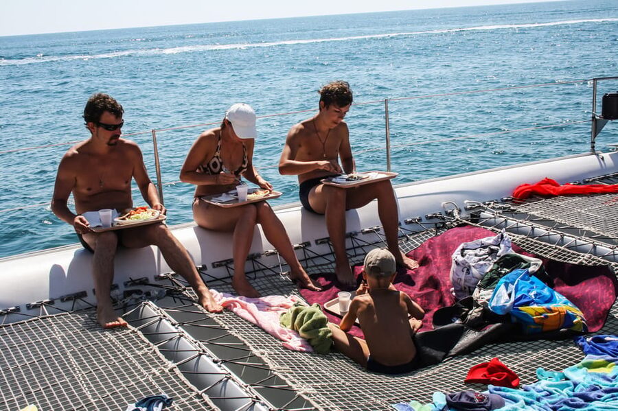 Cambrils: Costa Daurada Sail Catamaran Cruise - Food Choices: Burger and Wedges or a Barbecue Option