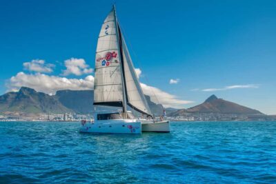 Cape Town Waterfront and Bay: Sailing Trip - How the Wind Maps Your Route: Milnerton Lighthouse vs. Robben Island