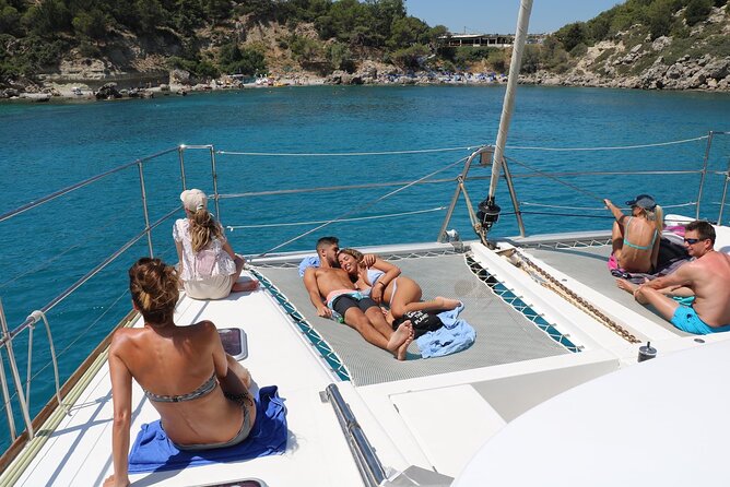 Catamaran Cruises Rhodes - 6 Hours Day Cruise ALL INCLUSIVE - Stop 1: Anthony Quinn Bay swim time and easy seaside scenery