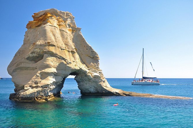 Catamaran Full Day Cruise: Poliegos - Kleftiko - Stop 2: Kleftiko’s old pirates bay and the best swimming day