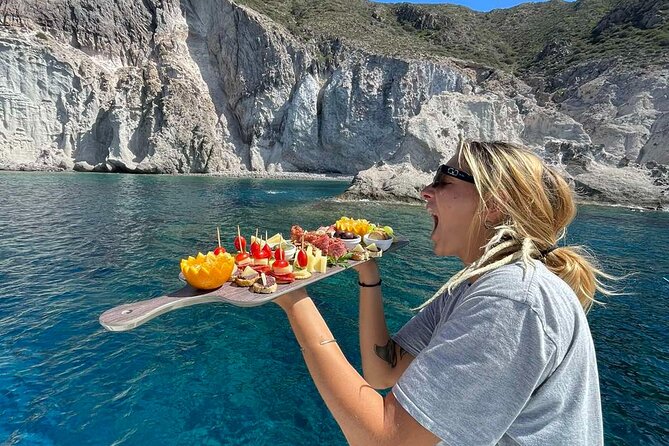 Catamaran Semi Cruise Paros Antiparos includes Food and Drinks - Lunch, drinks, and snacks: what you actually get