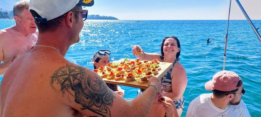 Cefalù: Mini Yacht with Snorkel Stops, Caves and Aperitif - Mazzaforno Beach: swimming and snorkeling where the water does the talking
