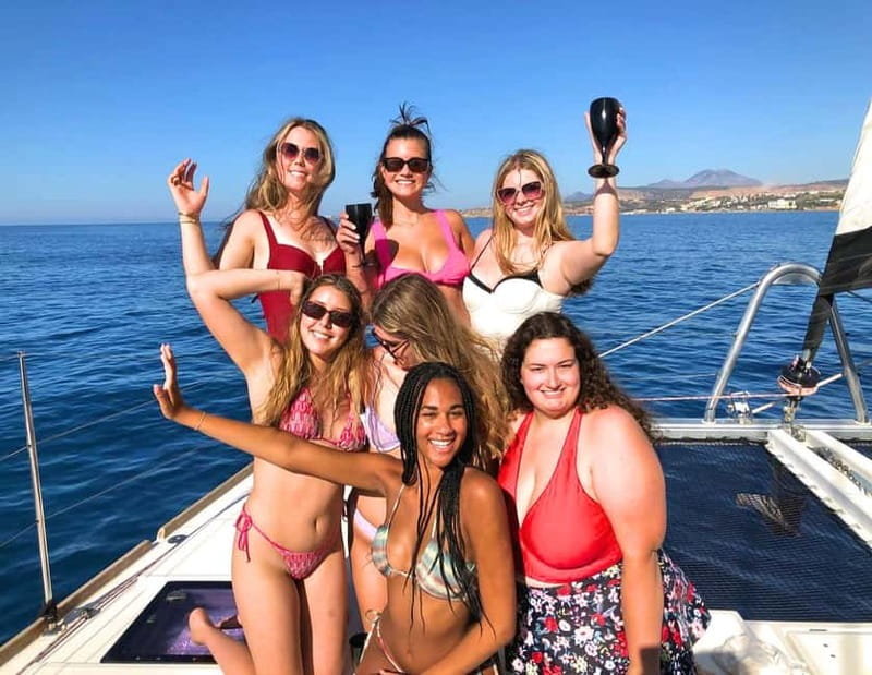 Chania Old Port:Luxury Sunset Catamaran Cruise with Prosecco - Welcome Prosecco and food you won’t have to hunt for