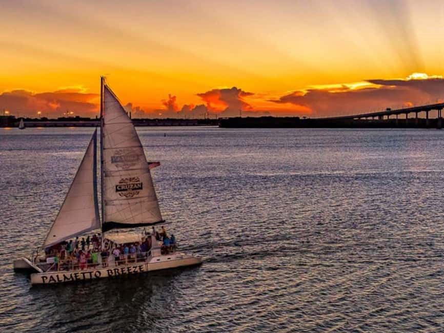 Charleston Harbor Sunset Cruise with Music & Onboard Bar - A 55-Foot Catamaran Makes Golden Hour Feel Effortless