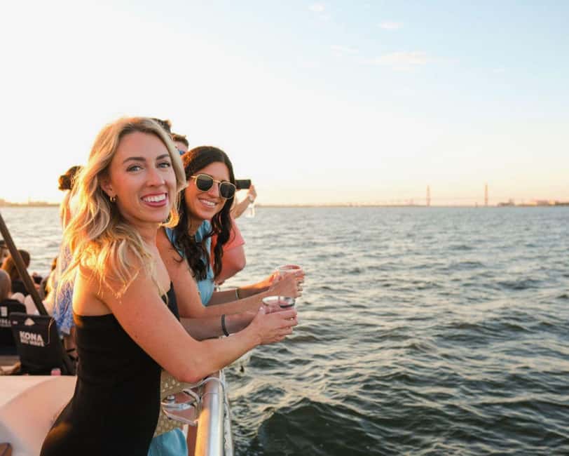 Charleston Harbor Sunset Cruise with Music & Onboard Bar - The Harbor Route: Fort Sumter, Ravenel Bridge, and USS Yorktown