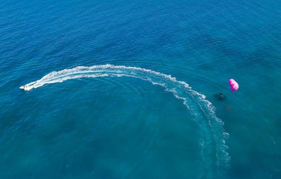 Corfu: Parasailing Experience for 2 in Sidari - Sidari meeting point: beach access behind the Bolero Irish Bar