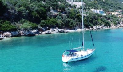 Corfu: Private Sailing Yacht Cruise - Garitsa Bay: Anchoring for Super Yacht Views and Easy Sea Time
