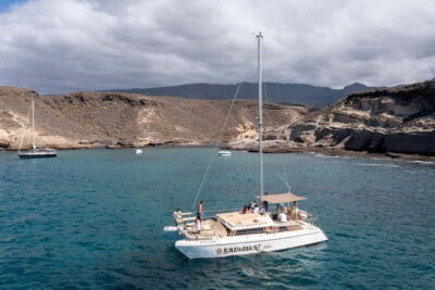 Costa Adeje: Catamaran Tour, Snorkelling, Snacks & Drinks - Costa Adeje Views: Fañabe, Torviscas, and Teide from the water