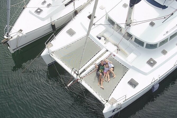 Day trip on a sailing catamaran in Sardinia - Entering the catamaran day at Molo Brin, Olbia