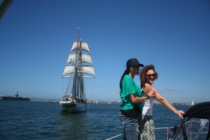 Daytime Sailing Along San Diego's Skyline - Relaxing on deck: bean bags, cushions, blankets, and real bathrooms