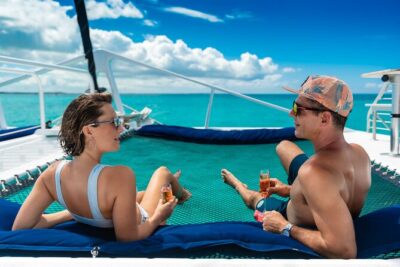 Deluxe Half-Day Snorkel Sail on Lady Grace Luxury Catamaran - The beach stop: Half Moon Bay and Iguana Island style downtime