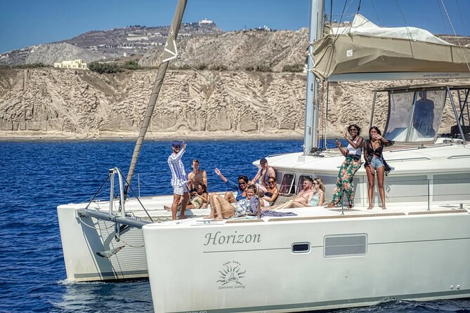 Deluxe Santorini Sailing with BBQ and Drinks Shared Tour - Stop 5: Nea Kameni and warm springs vibes—30 minutes with a purpose