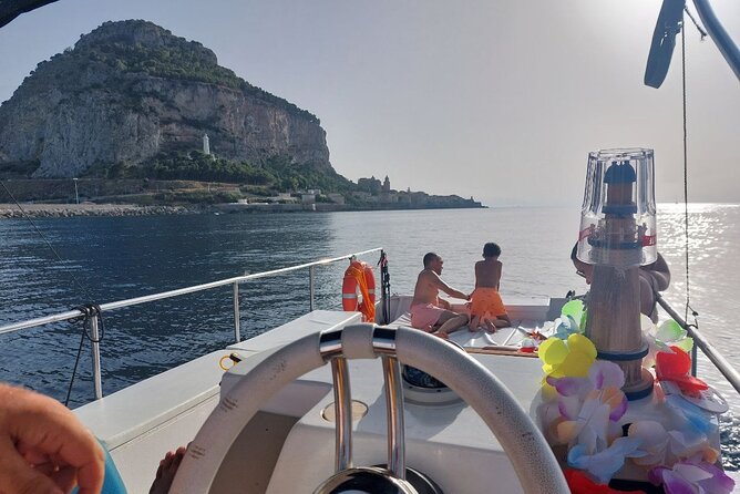 Discovering Cefalù's Coastline Activity on a Mini Catamaran - Food, drinks, and the “aperitivo on the water” feeling