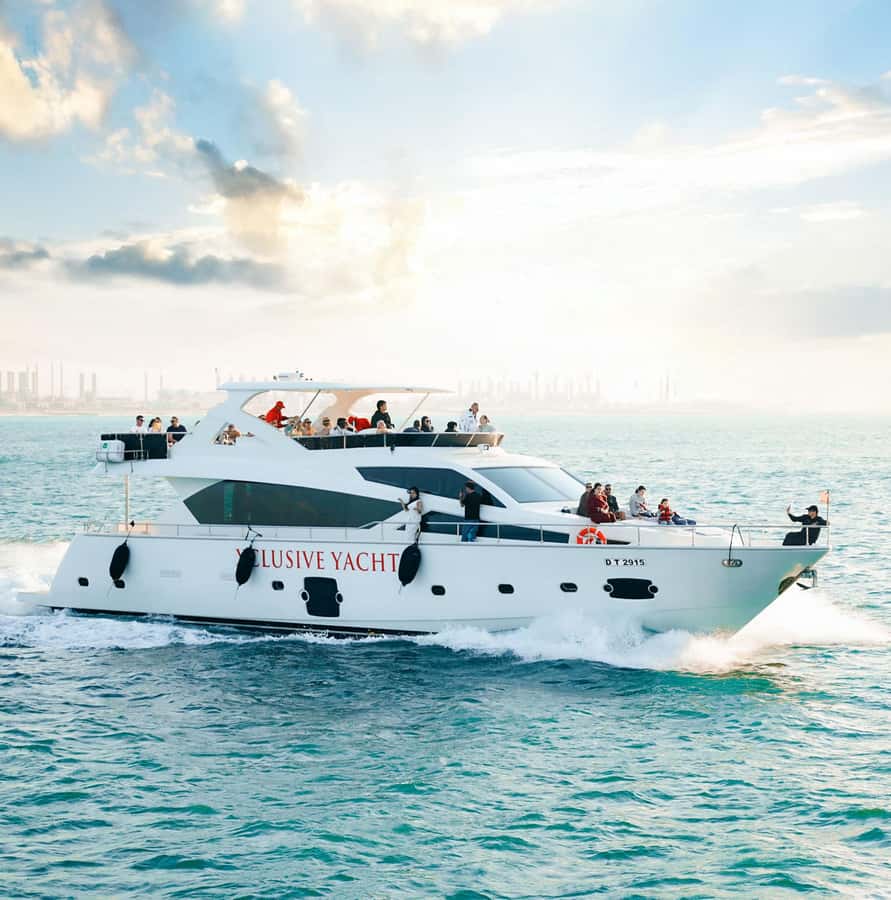 Dubai Harbor: Luxury Yacht Tour with BBQ Options - Dubai Harbour to marina views: boarding and the first minutes