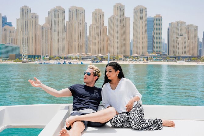Dubai Harbour Luxury Yacht Tour with BBQ & Drinks - The route that sells the trip: Marina to Bluewaters to Palm to Burj Al Arab