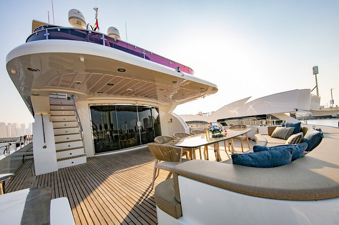 Dubai Harbour Super Yacht Experience with gourmet & Drinks - Swim time, Wi‑Fi, and onboard extras that make it more than sightseeing