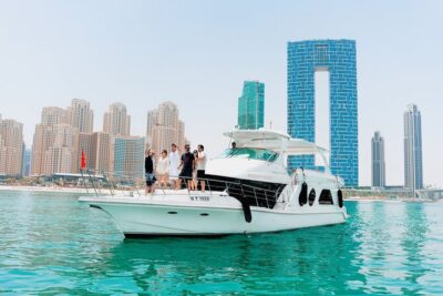Dubai Marina 1hr Yacht tour with Drinks - The Route: Marina Canal, Bluewater, and JBR From the Water