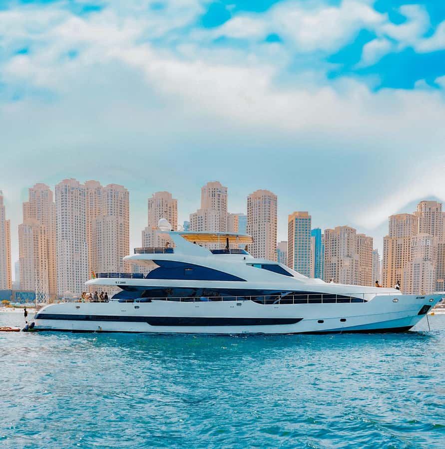 Dubai: Superyacht Experience with Live Music & Drinks - First impressions on a 144-foot superyacht: red carpet, slippers, and room to breathe